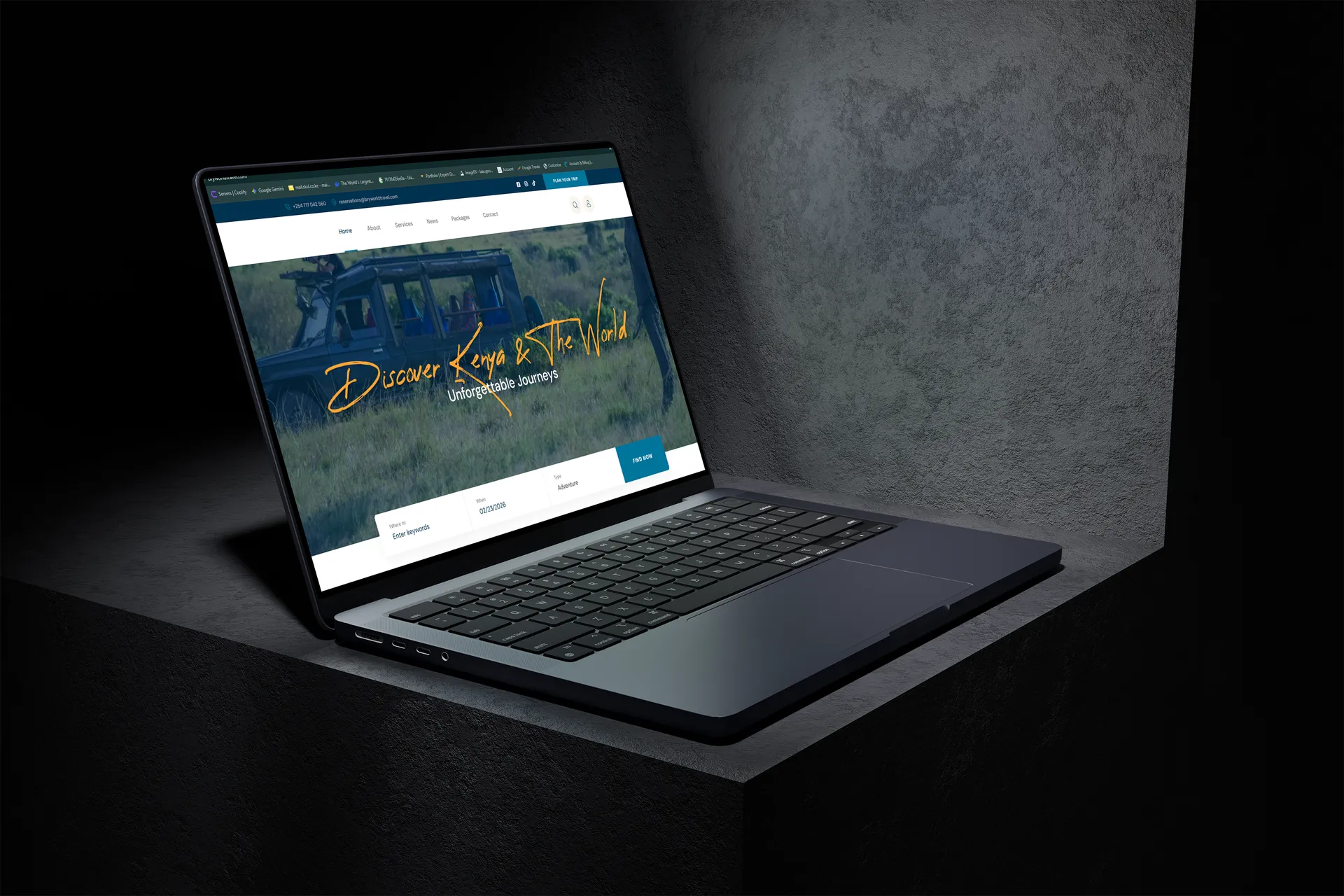 Bry World Travel website by Mocky