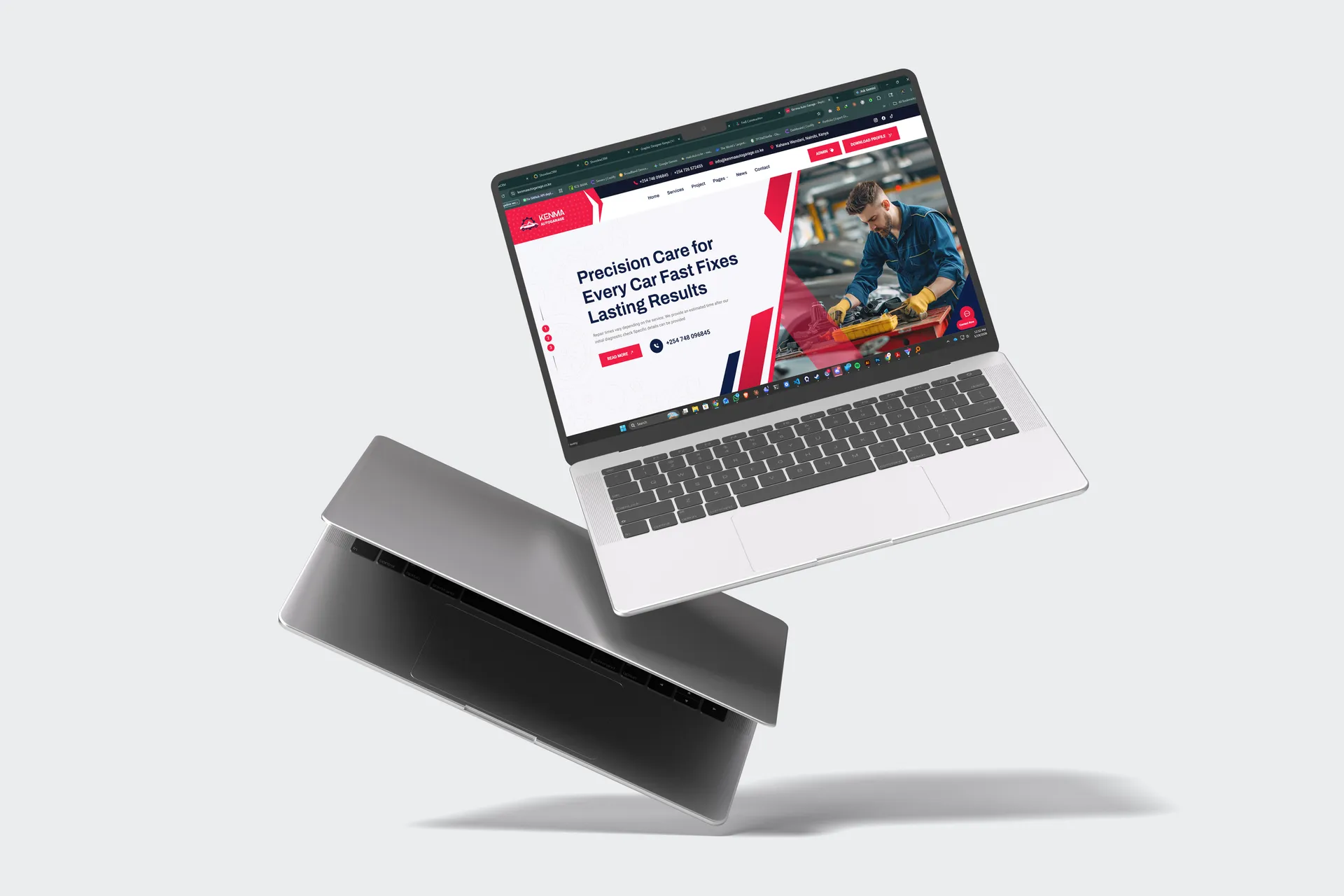 Kenma Auto Garage website by Mocky