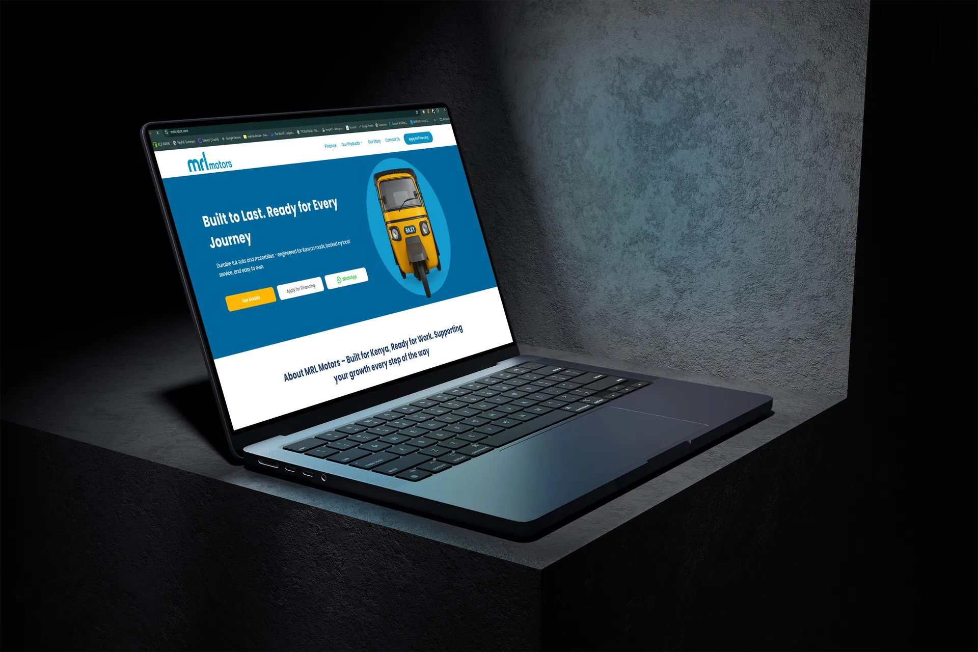 MRL Motors website by Mocky