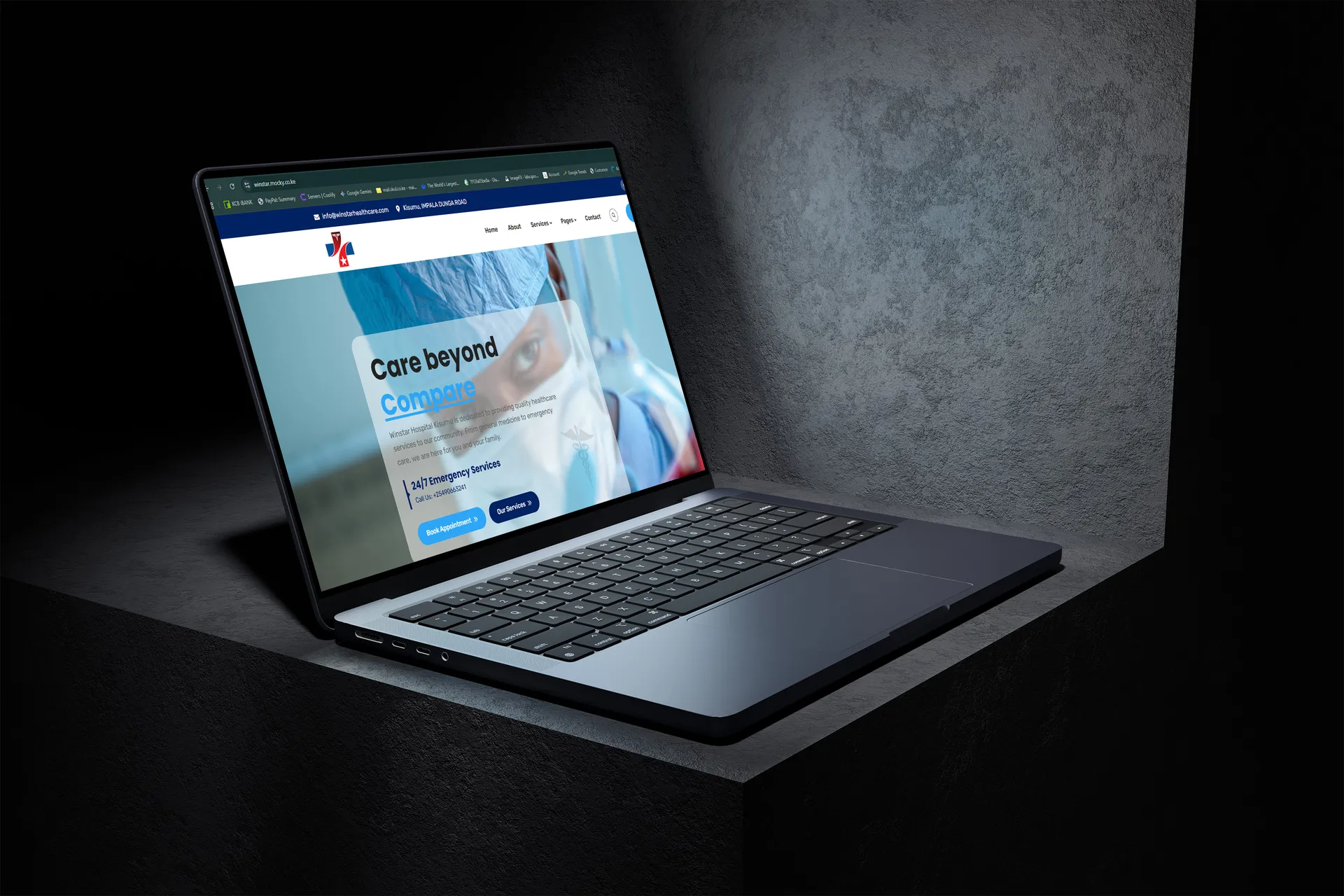 Winstar Healthcare website by Mocky